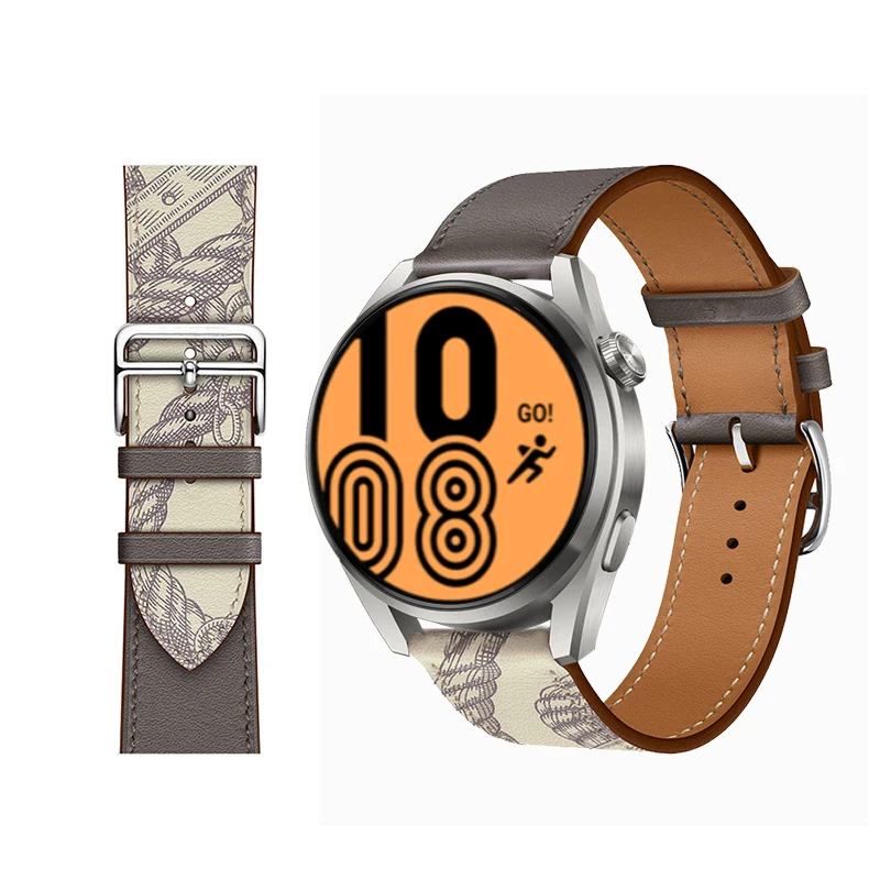 

Genuine Leather band for Samsung Galaxy watch 4/classic/Active 2 46mm/42mm/40mm/44mm 20mm 22mm bracelet Amazfit GTS 2/2e/3 strap