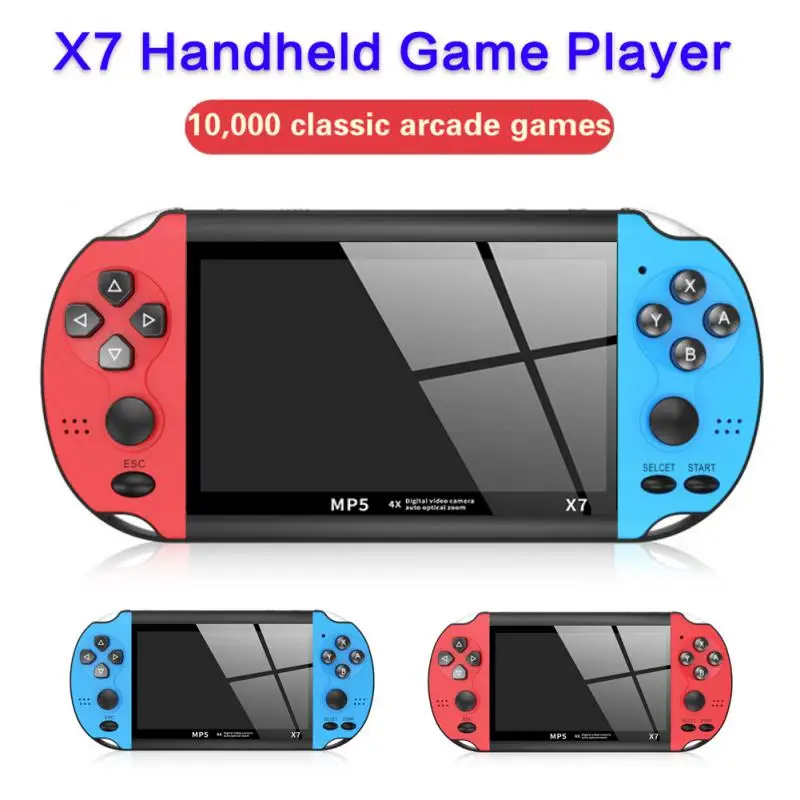 

Консоль игровая X7 портативная, 4,3 дюйма, 8 Гб памяти, 10000 классических игр