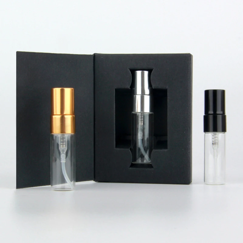 

3ML Perfume Bottle With Paper Boxes Empty Atomizer Spray Glass Perfume Bottle