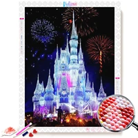 5d diy fireworks castle diamond painting kit cross stitch diamond embroidery picture of rhinestones home decor gifts
