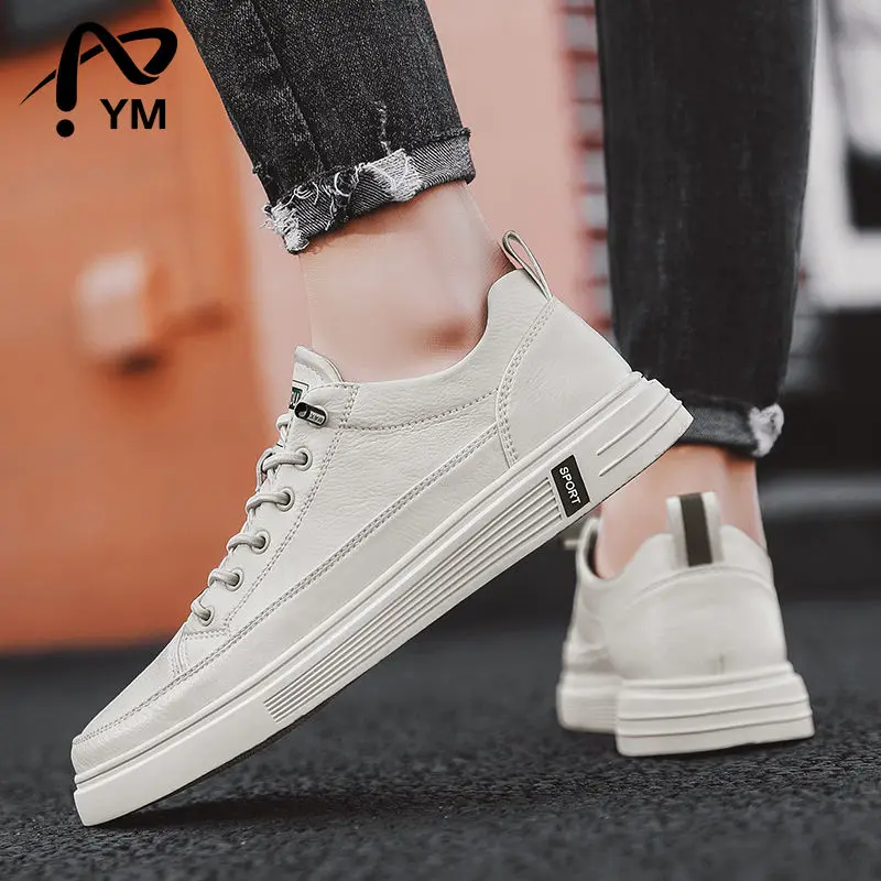 

New Men's White Casual Sneakers 2022 Autumn Vulcanized Shoes Boys Tenis Sport Shoes Male Sneakers Soft Sole Men Walking Shoe