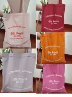 ofr paris letters print canvas tote bag thin cloth shoulder shopper bag women eco shopping bag korean summer handbag for girl