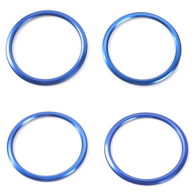 

AC Knob A/C Outlet Trim For 2016-2019 Chevrolet Camaro, Blue Aluminum, 4 Pieces