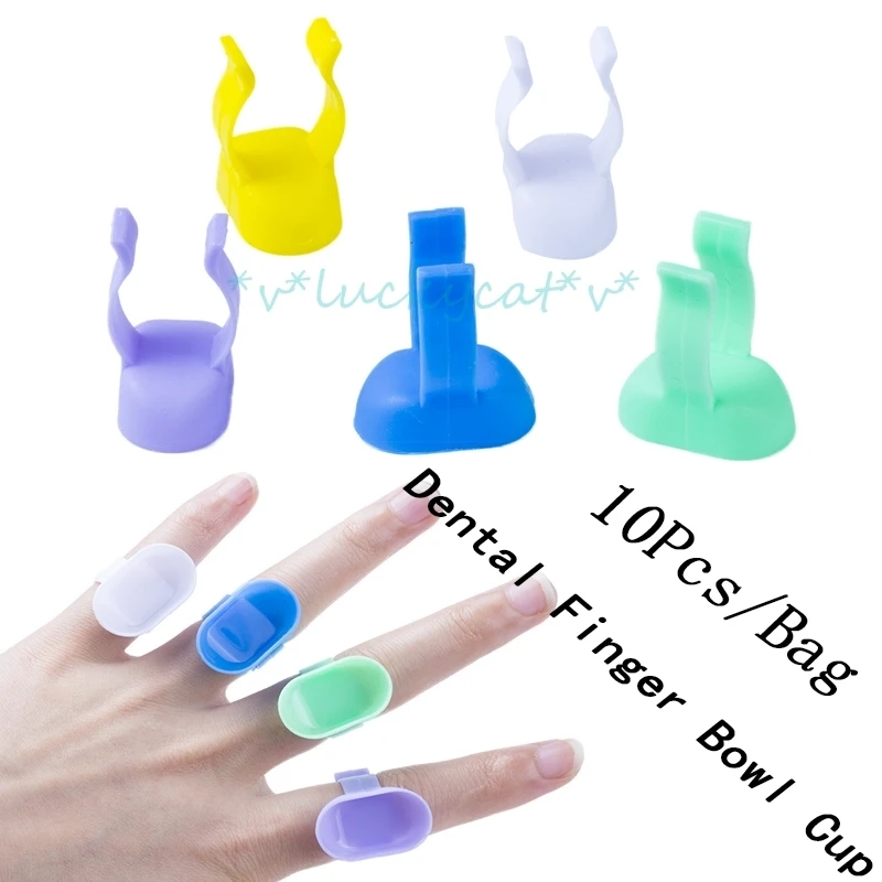 

100pcs Dental Bowl Cup Dish Prophy Ring for Dentist Professional Dental Tool Teeth whitening Mixing Handy Finger Cup dental item
