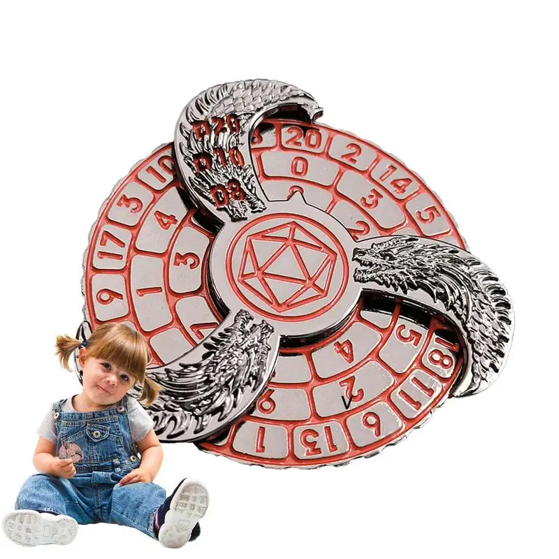 Вращающиеся уникальные игральные кости Спиннер гироскоп кубики для пальцев РПГ