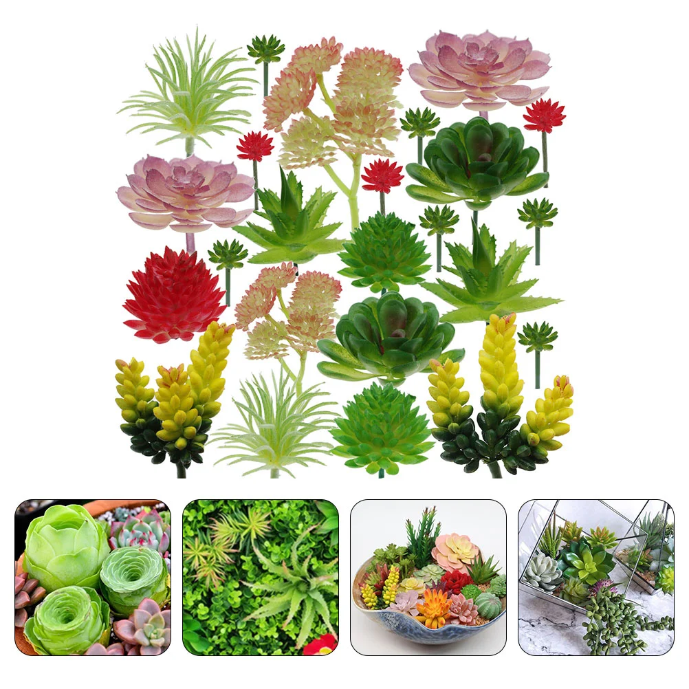 

Simulated Succulents Decorative Plant Wall Adornments Artificial Plant Home Office Desktop Decorative Ornament