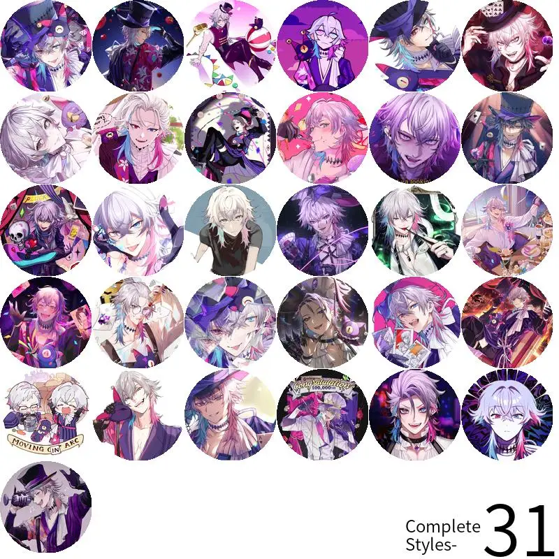 Брошь с аниме принтом Gavis Bettel Ch VTuber