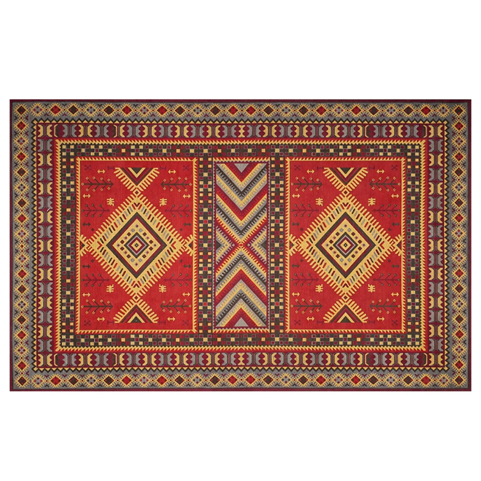 

Vintage Bohemian Area Rug Floor Mat Carpet For Entryway Bedroom Living Room Sofa Coffee Table Cushion Bedroom Bedside Blanket
