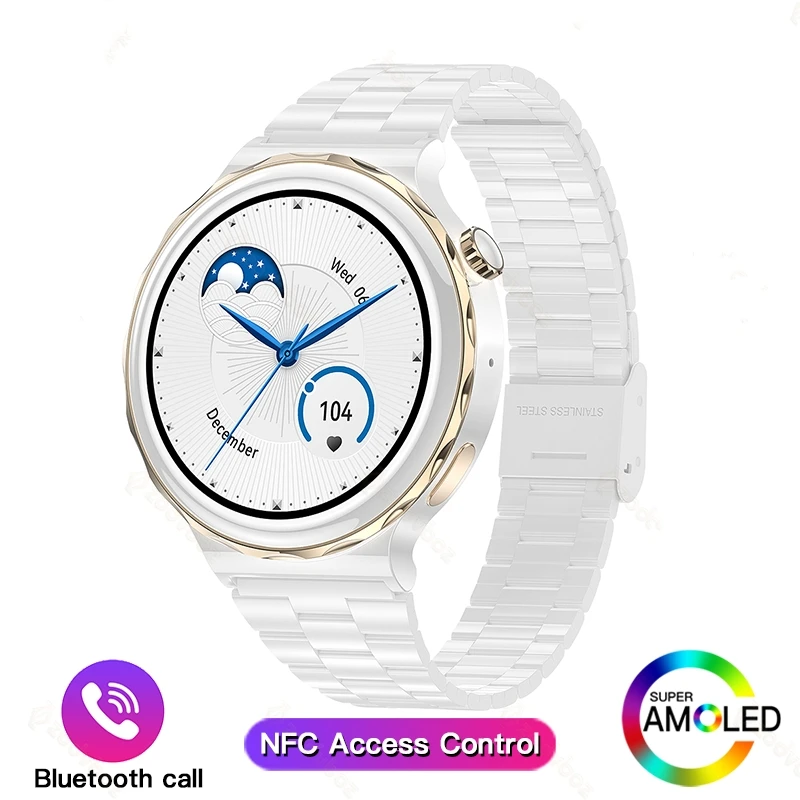 

For Huawei Watch GT3 Pro AMOLED Smart Watch Women Custom Dial Answer Call Watches NFC Access Control Waterproof Smartwatch 2023