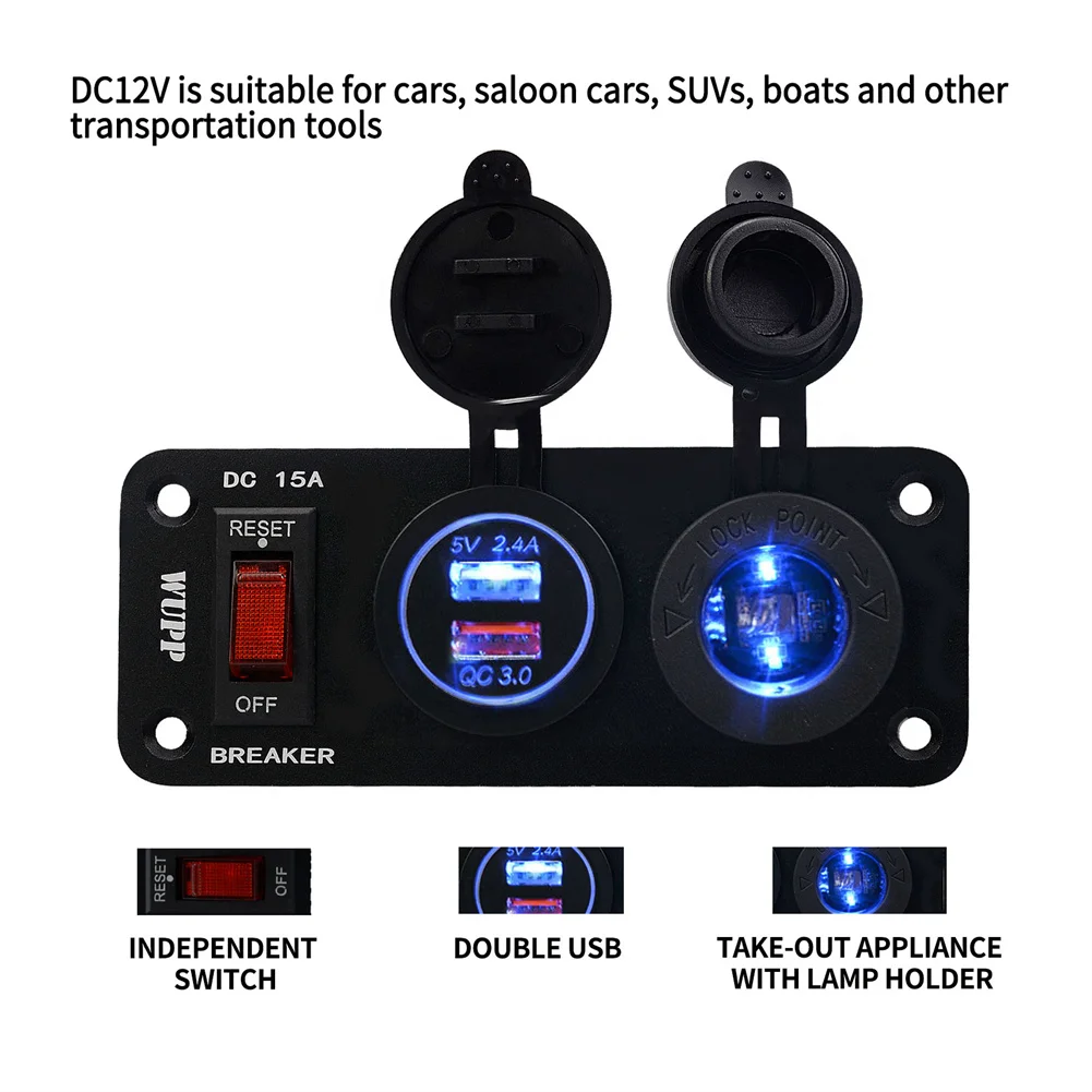 Автомобильная центральная консоль с двумя Usb-портами 4 шт. зарядное устройство