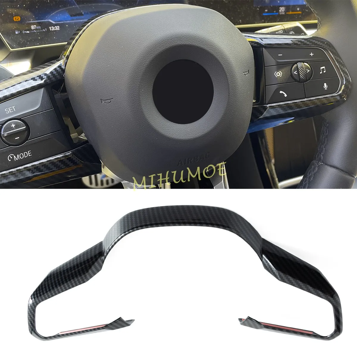 Фото Для BMW X1 M35i U11 X2 iX2 M Sport 2023 2024 2025 крышка переключателя рулевого колеса из углеродного волокна, накладки на рамку, аксессуары №1