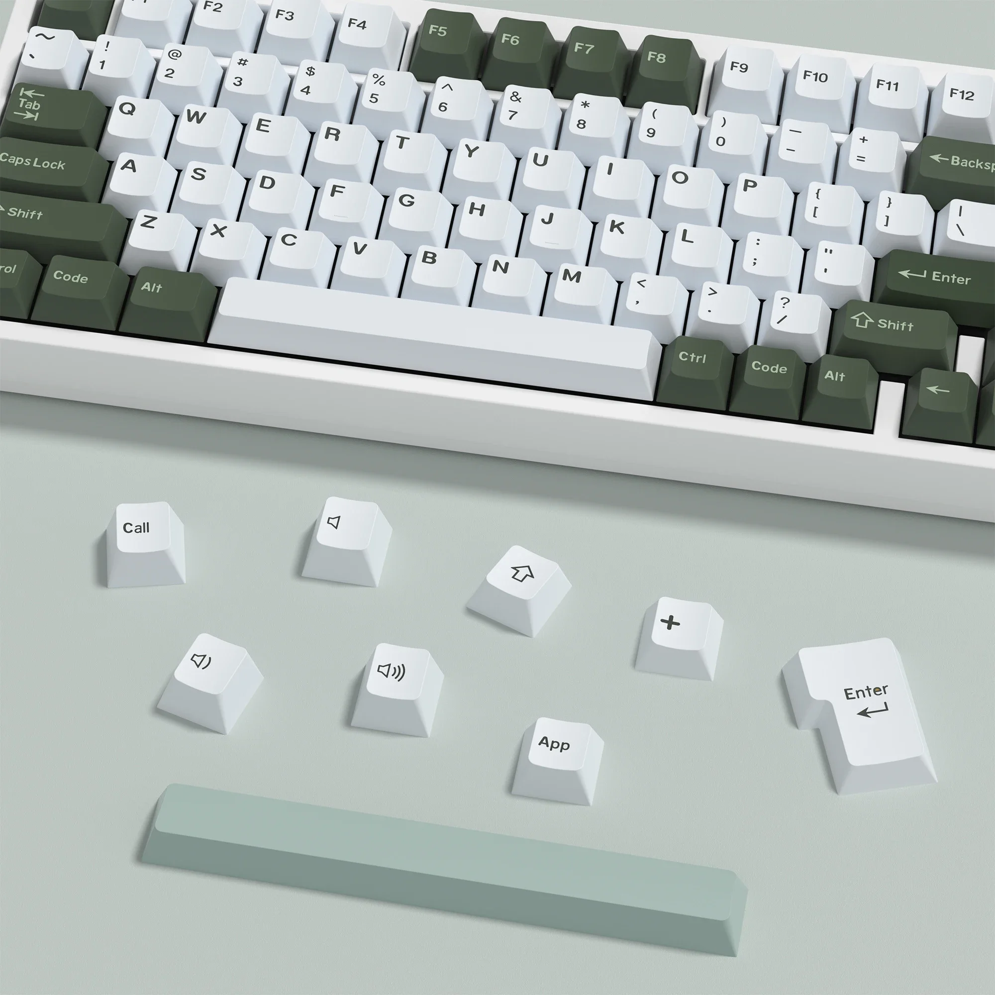 KBDiy 174-клавишный/набор Cherry Profile PBT GMK Ботанические колпачки для клавиш Double Shot 7U ISO