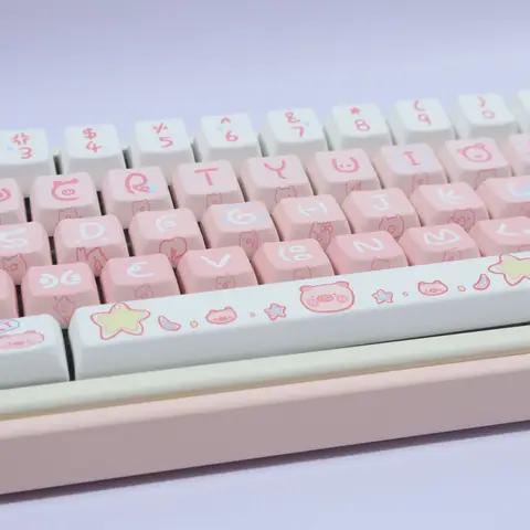 149 ключей розовая Копилка тема Keycap полный пятисторонний сублимационный брелок ручная роспись персонализированные PBT механическая клавиатура Keycap