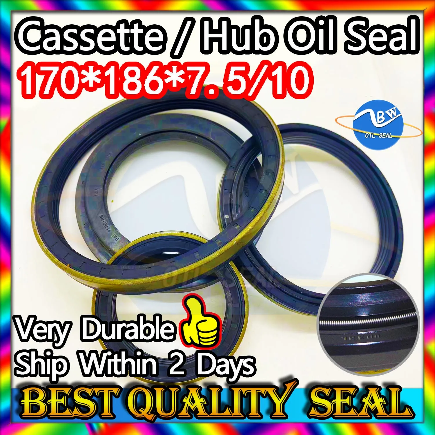 

Cassette Oil Seal 170*186*7.5/10 AE8190E Hub Oil Sealing For Tractor Cat High Quality 170X186X7.5/10 AE8190E Parts MOTOR Shaft