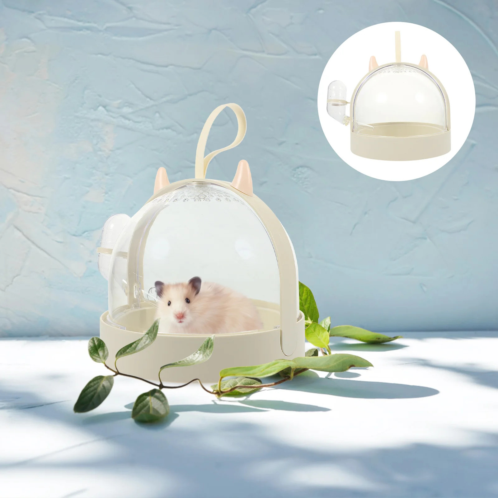 

Hamster Carrier Cage Travel Portable Animal Carry Parrot Bird Hut Case Carrying Pet Squirrel House Rat Sand Critter Bed Pets