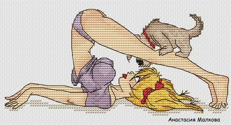 7-yoga girls 28-18 DIY Набор для вышивки крестом Aida 14CT холщовая ткань Гостиная Декор