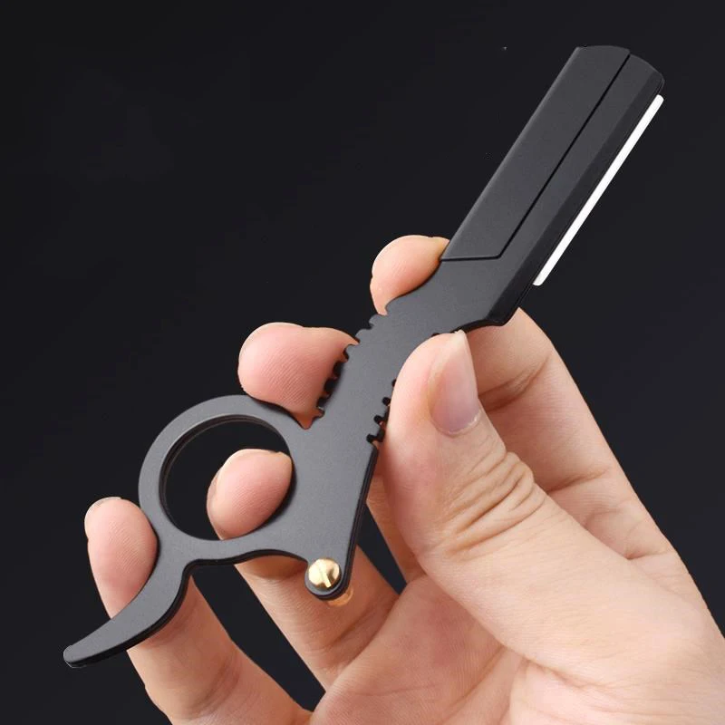 Складной парикмахерский бритвенный станок для стрижки бороды бровей