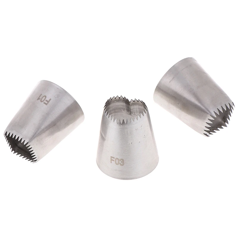 

3pcs/set Russian DIY Square Heart Icing Piping Nozzles Cream Cake Pastry Tips Tools