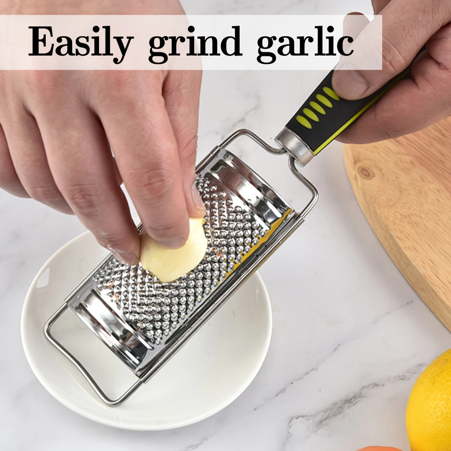 4-Piece Stainless Steel Cheese & Vegetable Grater Set With Cleaning Brush - Manual Multi- Gadgets For And Restaurant Use