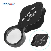all optical handheld magnifier 30x30 zeiss lens magnifying glass black metal folding magnifying portable magnifier jewelry loupe