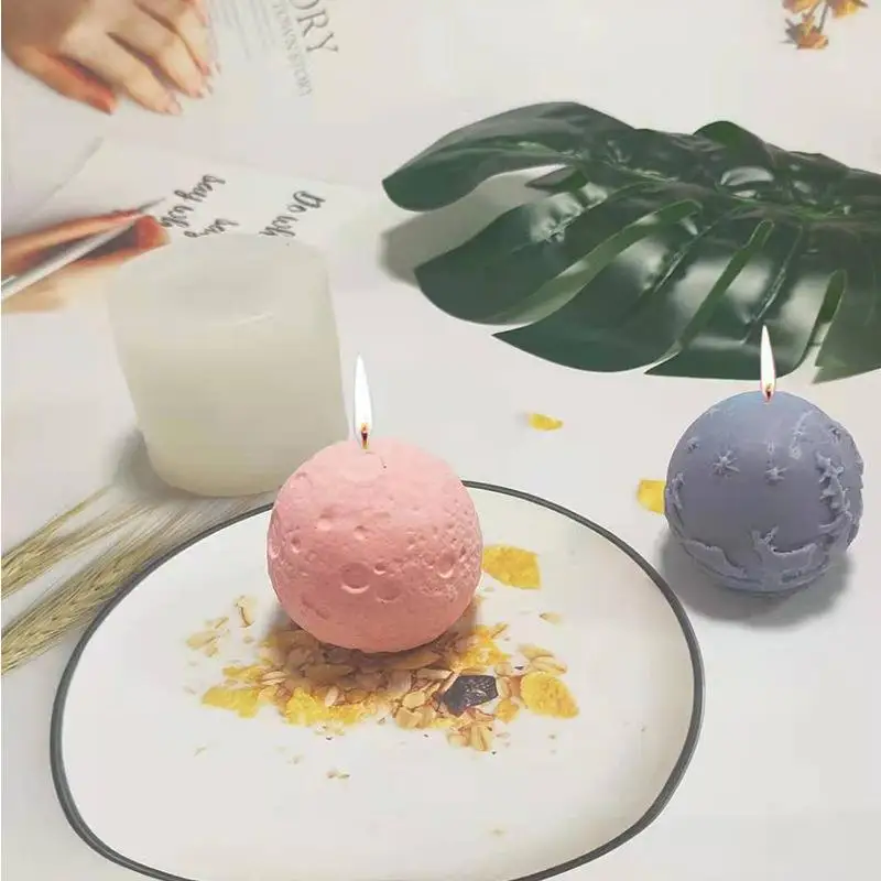 Форма силиконовая в форме свечи Луны для украшения рабочего стола ручной работы