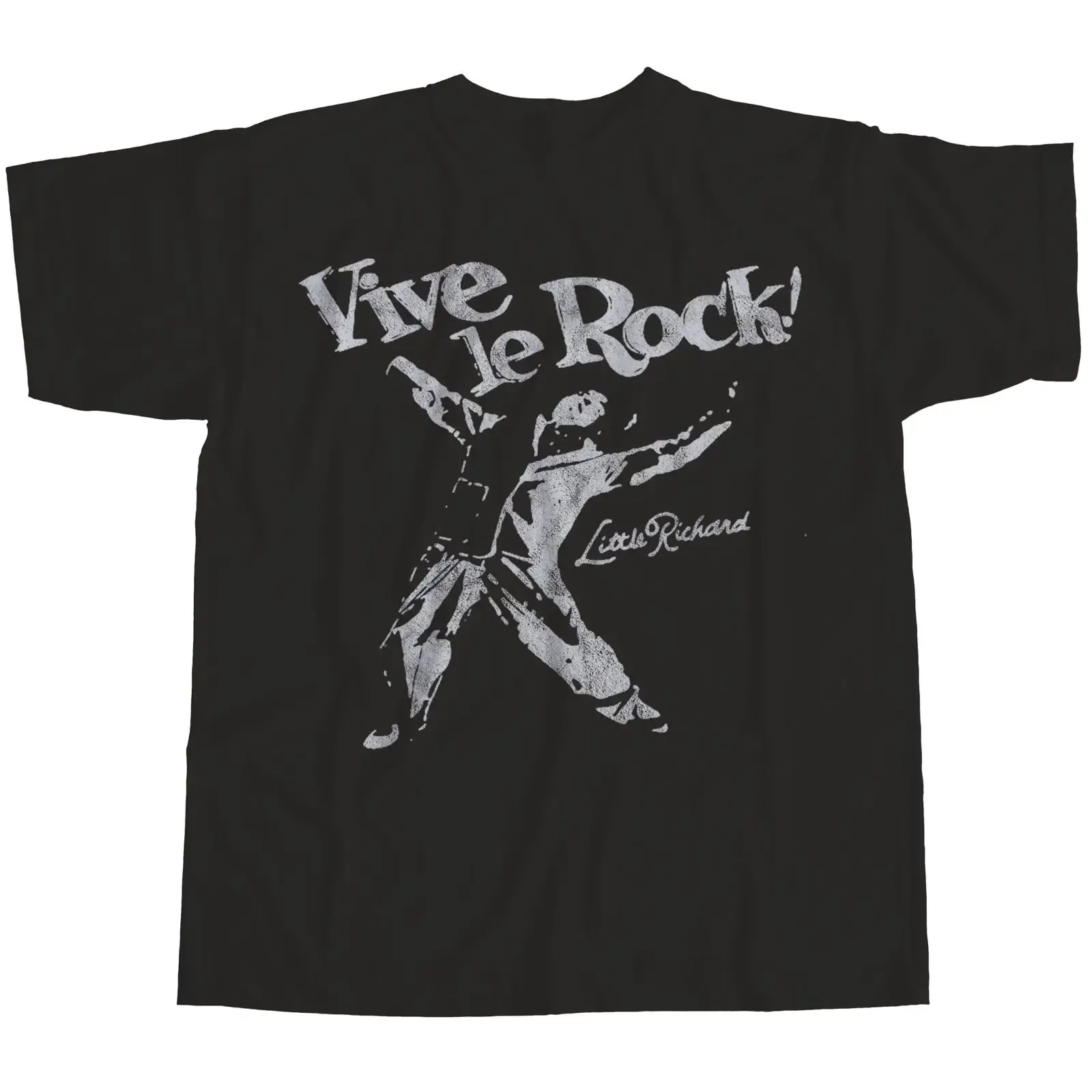 Фото Футболка Robot Rave Vive Le Rock в стиле Sid Vicious, винтажная, с эффектом потертости, повседневная, с графическим принтом, мужская, уличная мода, эластичная, унисекс, мягкая. №1