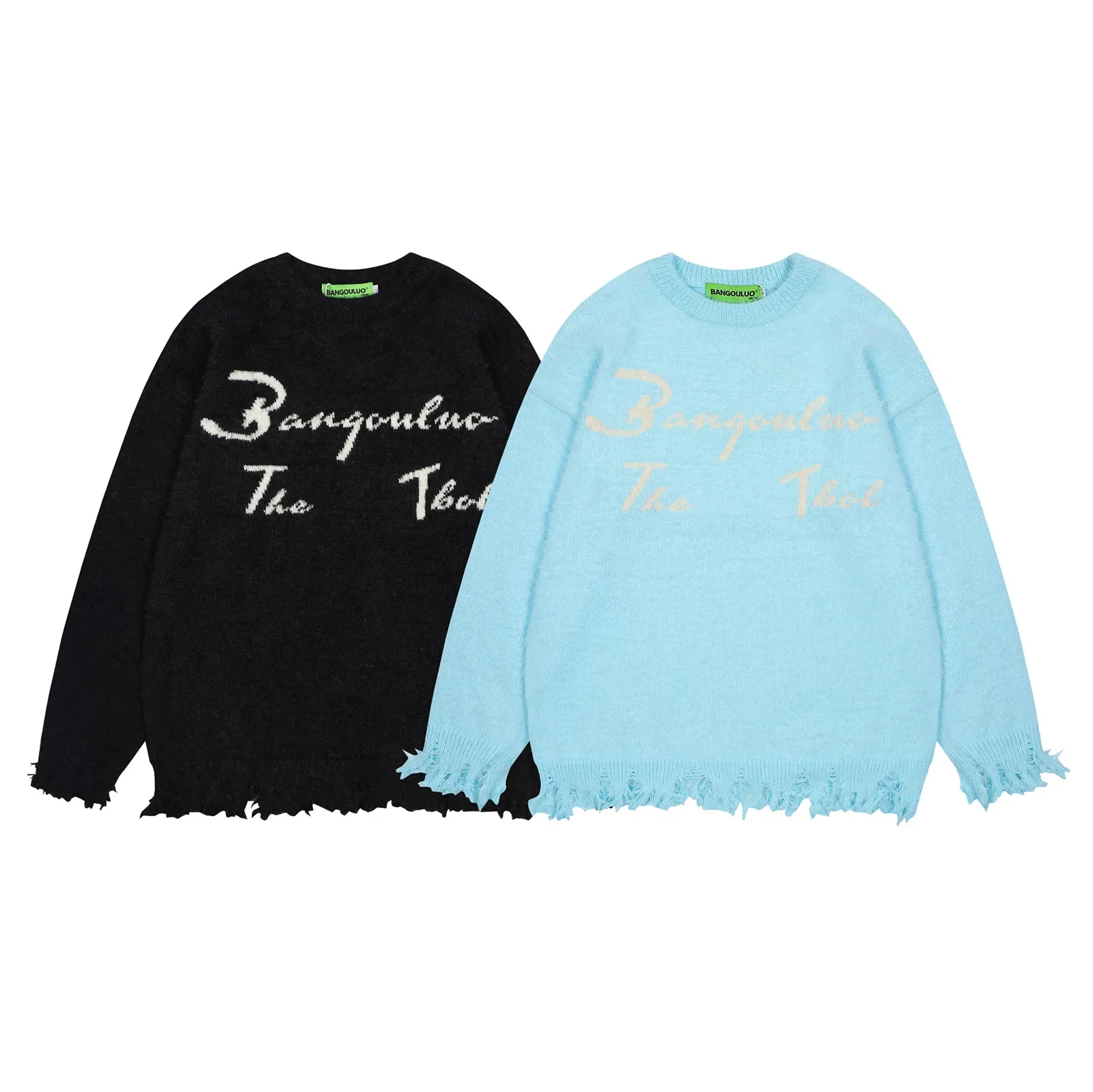 Модный вязаный пуловер в американском стиле для мужчин и женщин повседневный