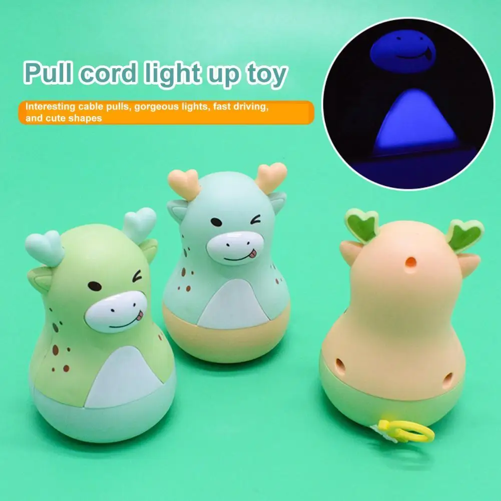 

Battery Free Interactive Toy Cartoon Calf Pull Cord Wind Up Toy Christmas Gift