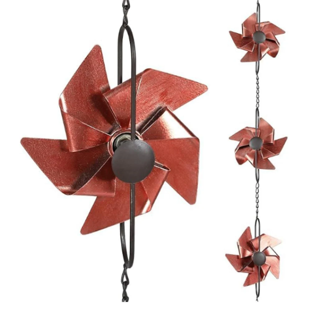 8 5 футов дождевая цепь ветряная мельница украшения металлическая уличная