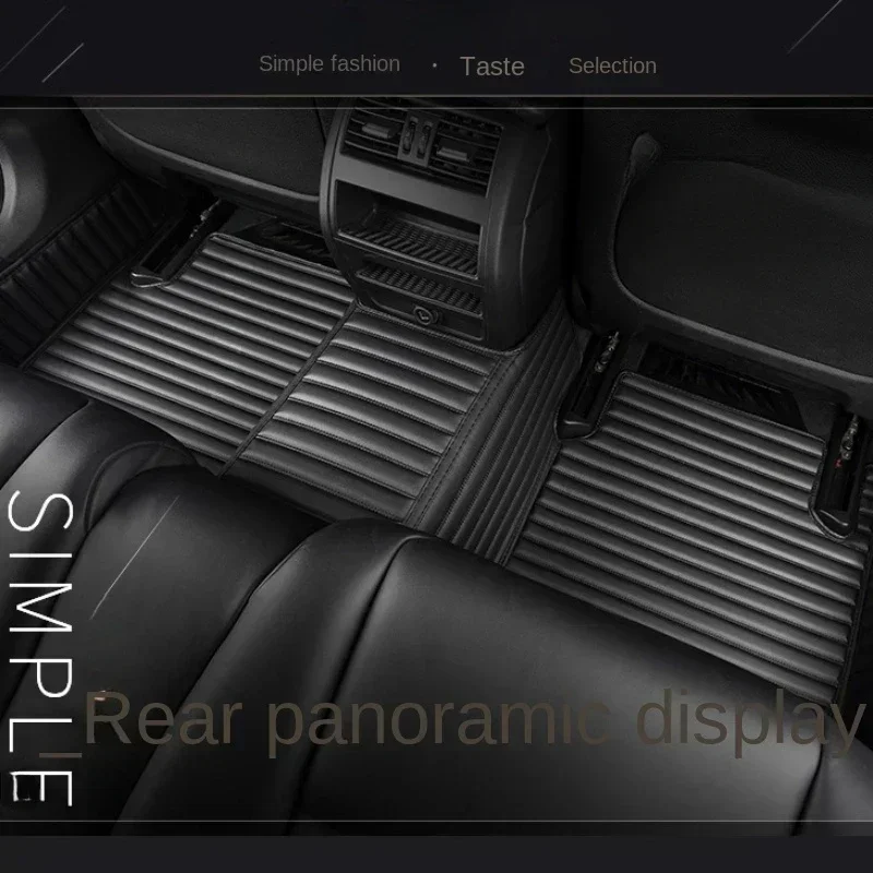 Полосатый напольный коврик из искусственной кожи для автомобиля Ford Explorer 2021-2022