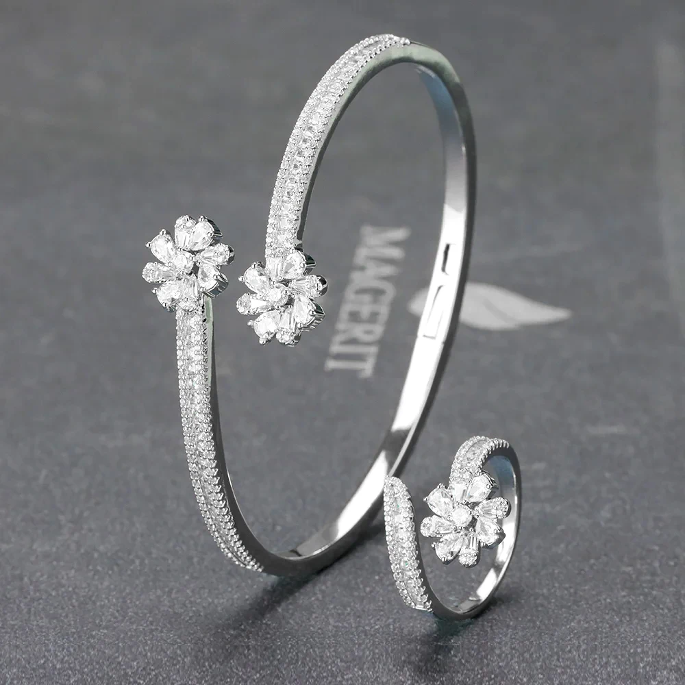 Роскошный комплект ювелирных изделий BrideTalk с багеттами и фианитами класса ААА