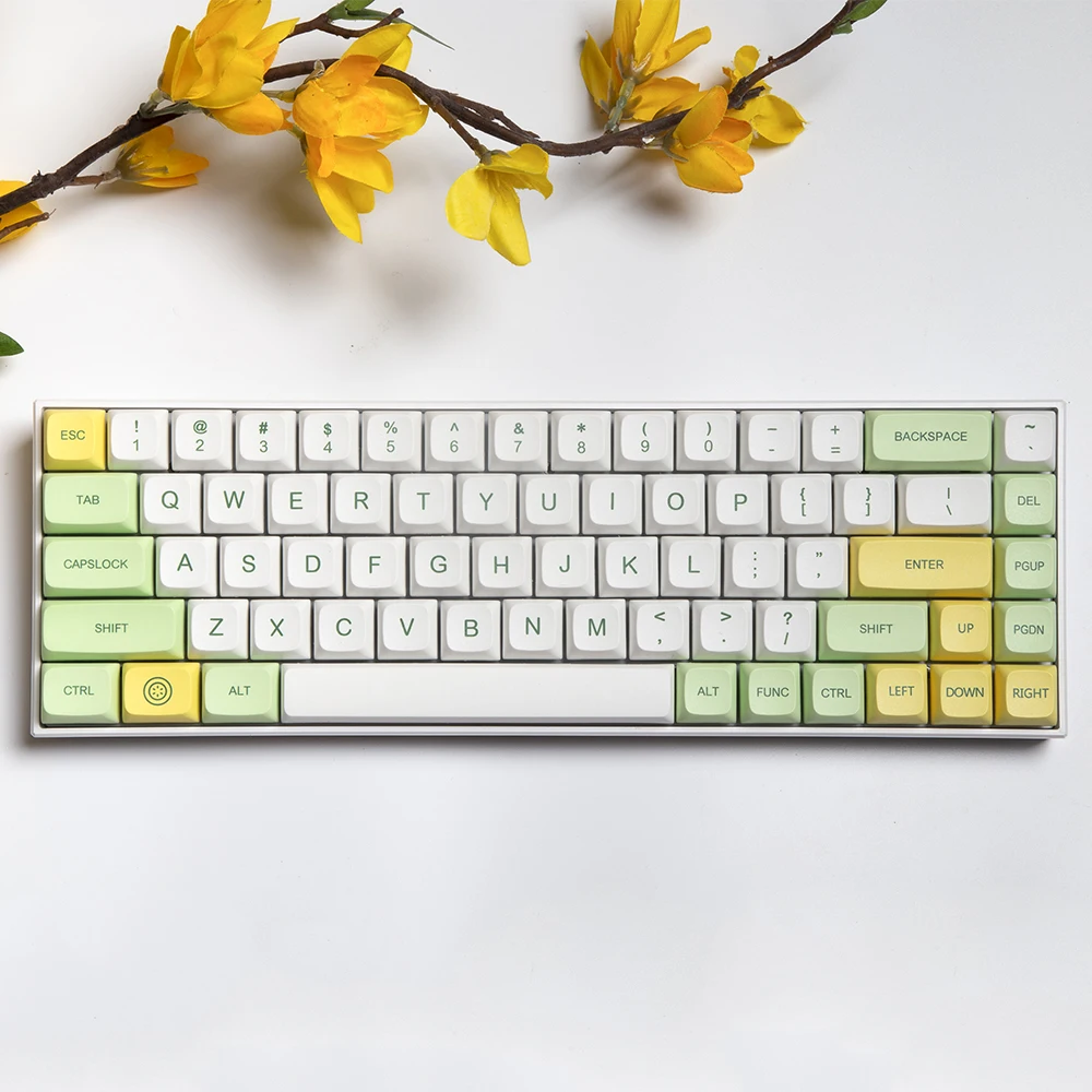 

KBDiy PBT Japanese XDA Keycap For MX Switch Profile Banana 124 Keys Cap for DIY Custom Gamer Mechanical Keyboard Keycaps