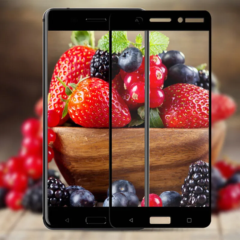 Полное покрытие закаленное стекло для Nokia 3 5 6 7 8 3D 9H Защитная пленка экрана plus