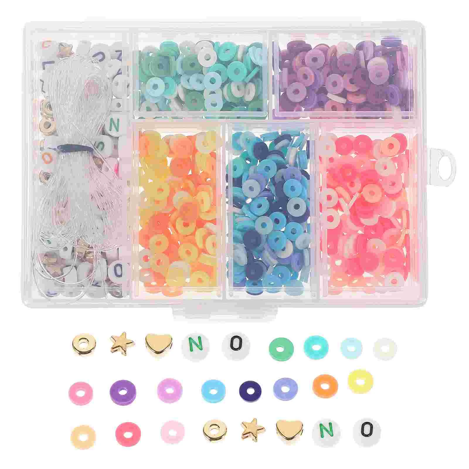 

1 Box Letter Beads Jewelry Making Kit Polymer Clay Beads Claybeads for Jewelry Making Bracelets Making