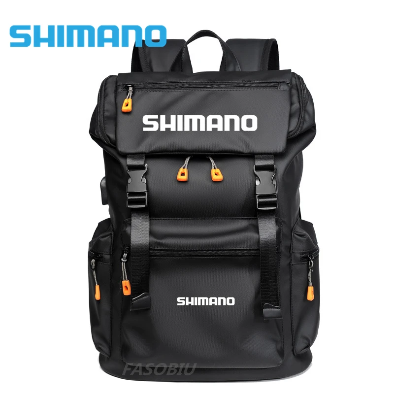 

2022 Men's SHIMANO Bag Multi-function USB Charging Fishing Backpack Waterproof Quality Travel Hiking Outdoor Sport Fishing Bags