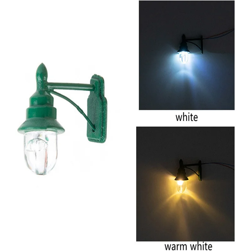 

2 PCS 3V 60CM HO Scale Wall Mount Lamps Street Model Making Railroad Park Train Layout