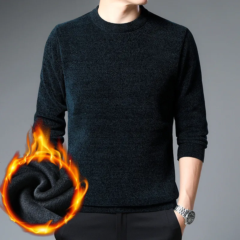 

Quality Basic Sweaters New High Winter 2022 New For Pullovers O-neck Autumn Men Sweaters Color Male Fleece Solid Soild Men