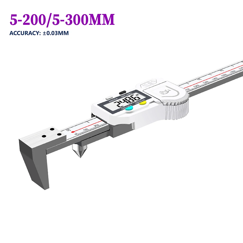 Цифровой Штангенциркуль с расстоянием по краям и центру 5-200 мм горизонтальное