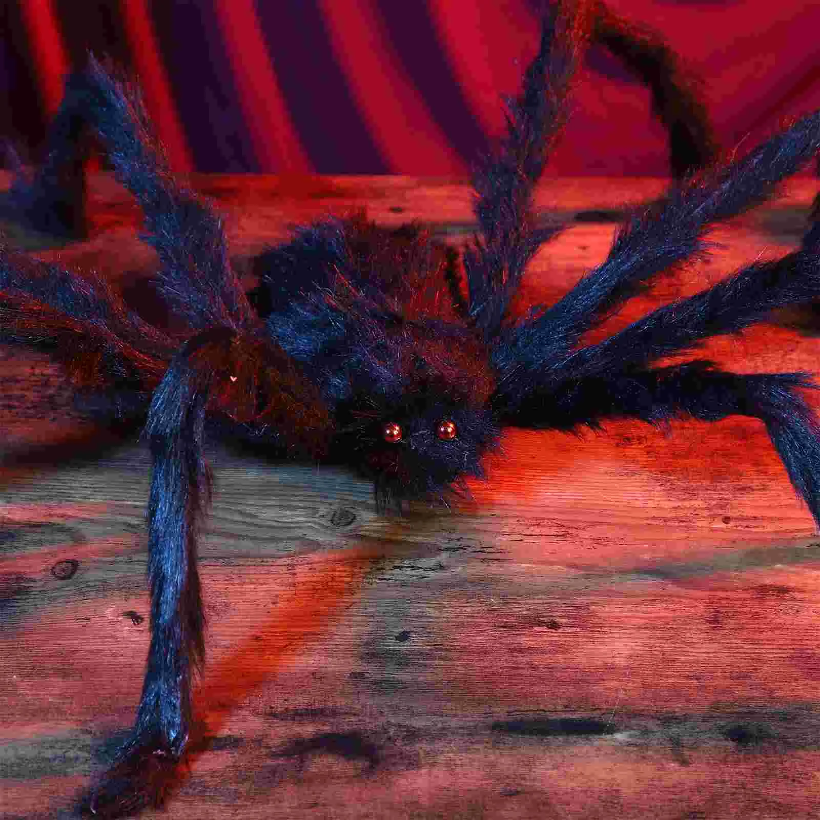 BESPORTBLE Искусственный Паук Моделирование Плюшевая Игрушка Черный Цвет