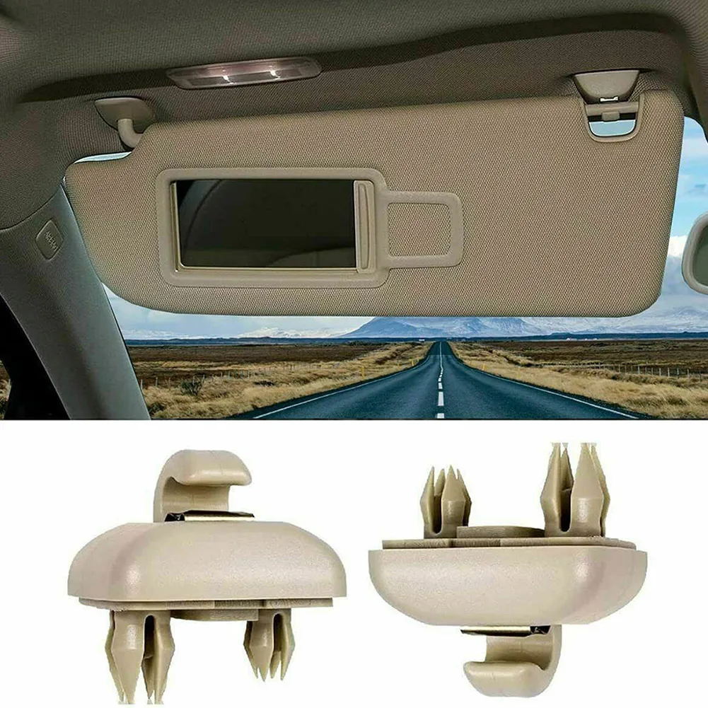 

2pcs Visor Clip Beige For A1 A3 A4 A5 Q3 Q5 2013-2015 8U0857562, 8E0857562 Grey, Beige, Black Sun Visor Retaining Clip