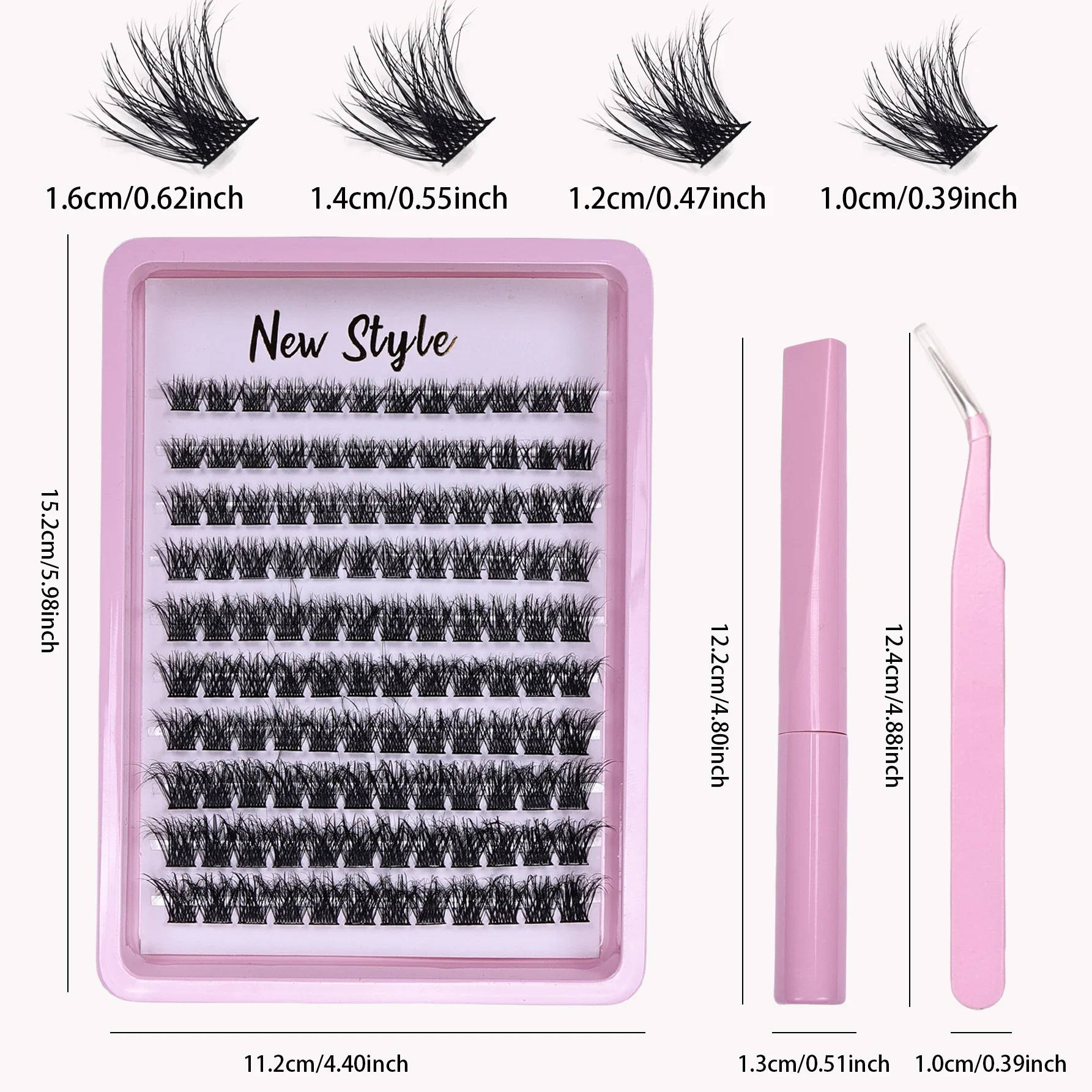 120 шт. набор для наращивания накладных ресниц с клеем и герметиком пинцетом