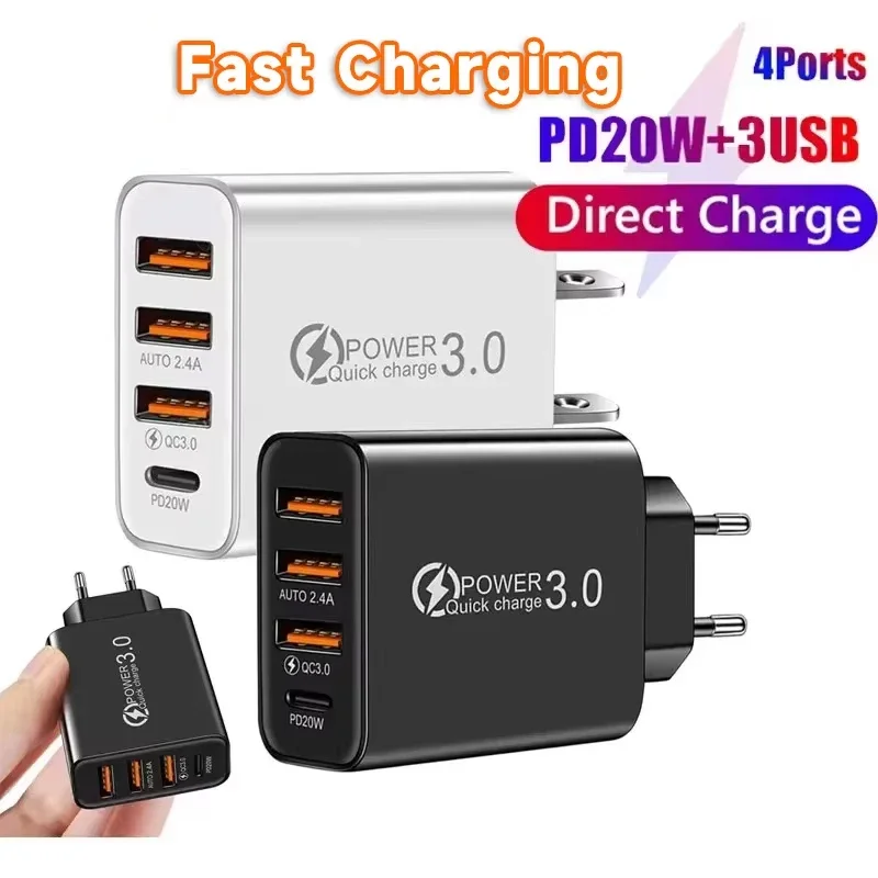 Фото Оригинальное зарядное устройство для телефона Xiaomi 67 Вт, 3 USB + PD Type-c, зарядное устройство для мобильного телефона, многопортовая зарядная головка для путешествий для Xiaomi iPhone №3