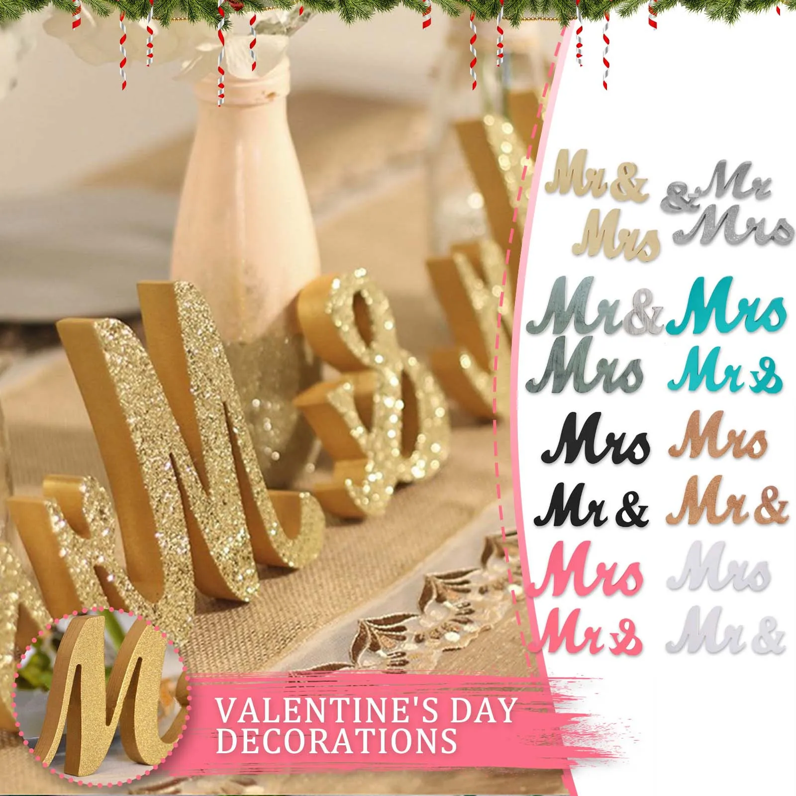 

Свадебное украшение Mr & Mrs, белые деревянные буквы, знак для любимой, украшение для стола, свадебные аксессуары, реквизит для фото, украшения