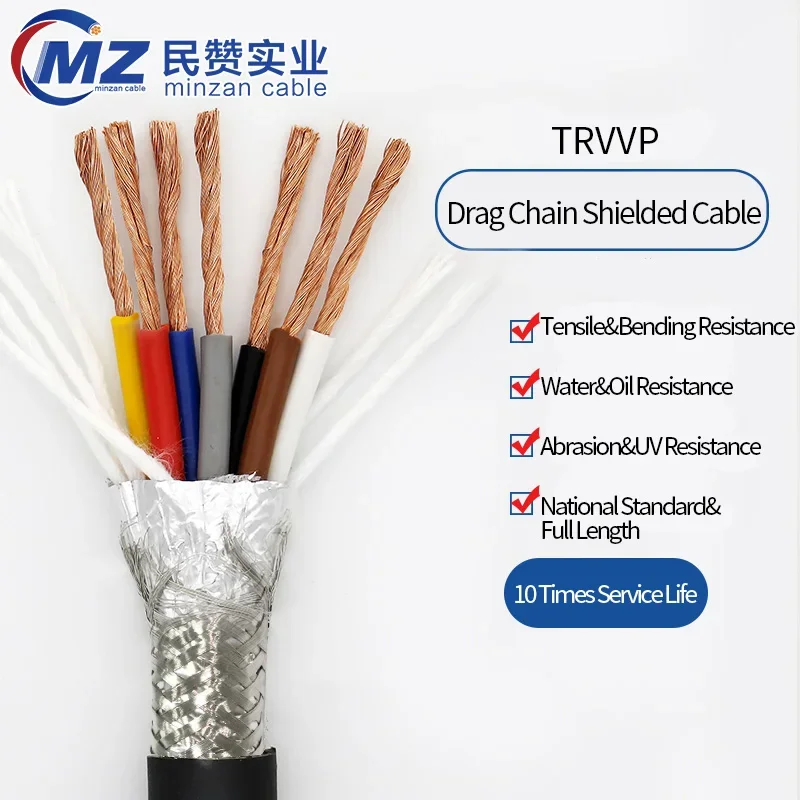 TRVVP 8 миллионов изгибов ПВХ изоляция луженая медь экранированный 5 6 10 ядер гибкий