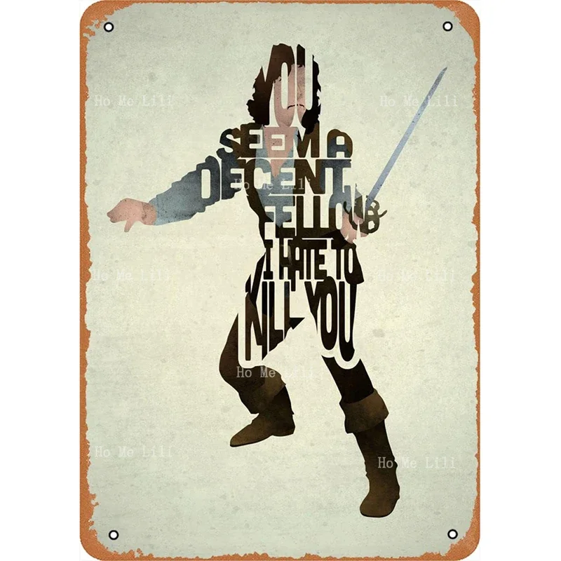 Винтаж Inigo Montoya Принцесса Невеста фильм произведение искусства металлический