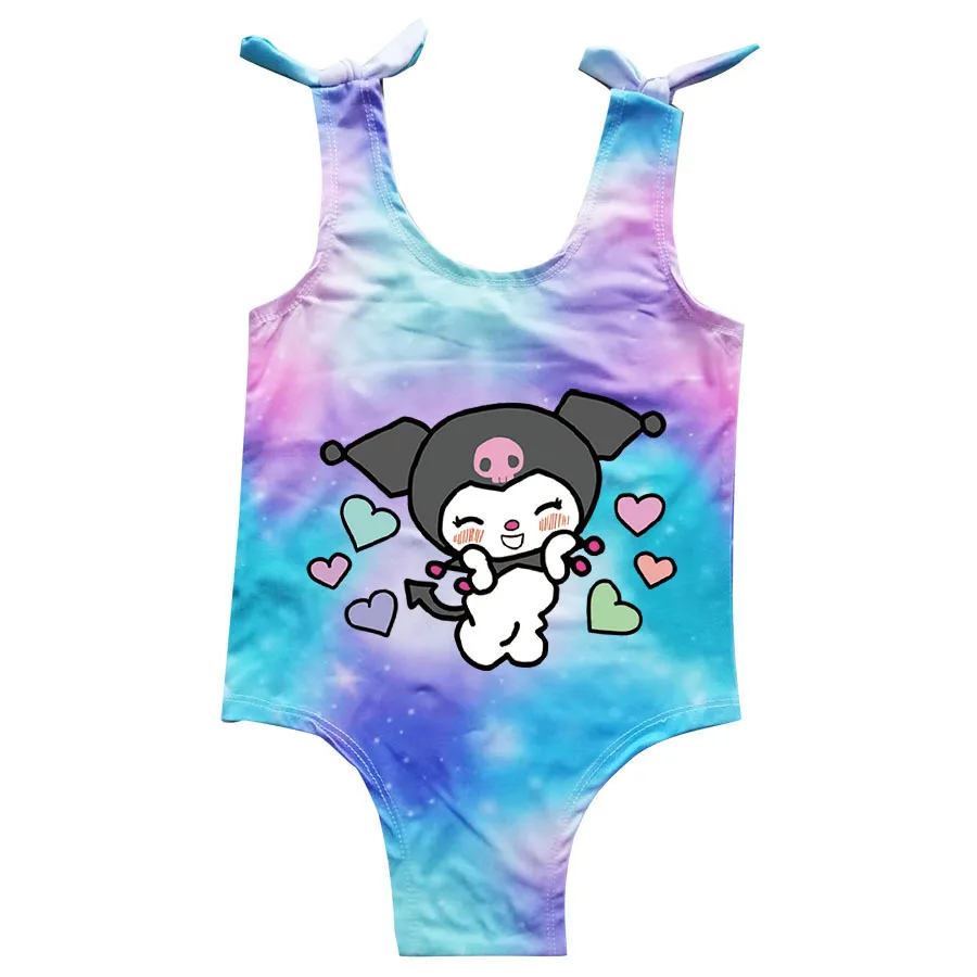 

2023 Baby Swimwear Toddler Kids Baby kuromi Swimsuit Sleeveless Bathing Suit Kids Swimwear For Girls 2-10Y