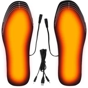 USB Heated Shoe Insoles Electric Foot Warming Pad Feet Warmer Sock Pad Mat Winter Outdoor Sports Hea