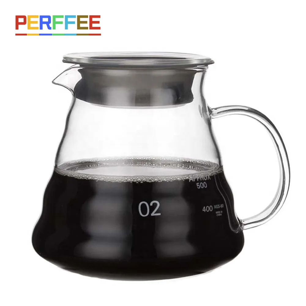 

Glass Coffee Pot Cloud Shaped Coffee Server V60 Pour Over Set Coffee Filter Kettle Reusable Heat Resistant Teapot 360/600/800ml