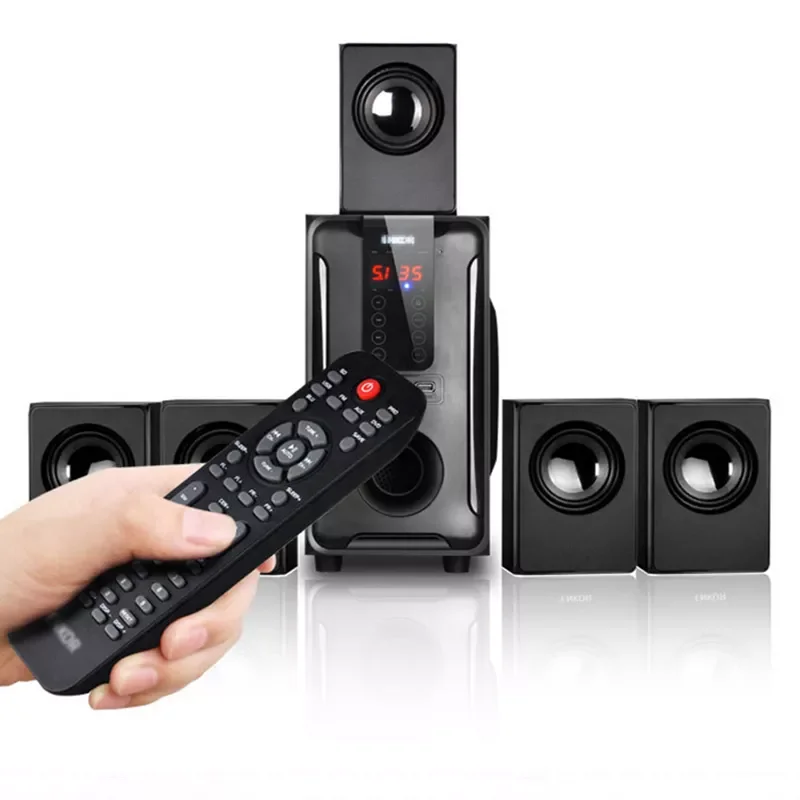 

2022 5.1 Channel Home Theater Speaker System Bluetooth\USB\SD\FM Radio Remote Control Touch Panel Dolby Pro Logic Surround