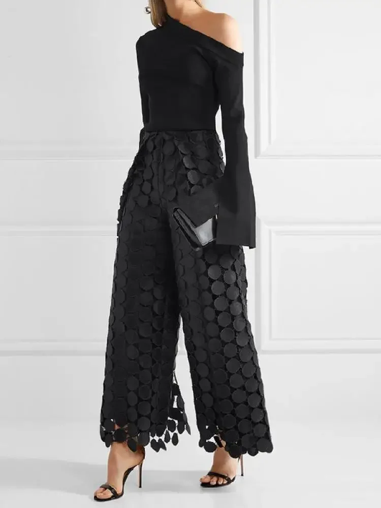 Kirsmile женские Асимметричные черные повседневные футболки на одно плечо Весенние